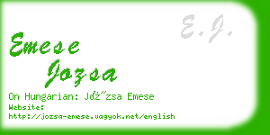 emese jozsa business card